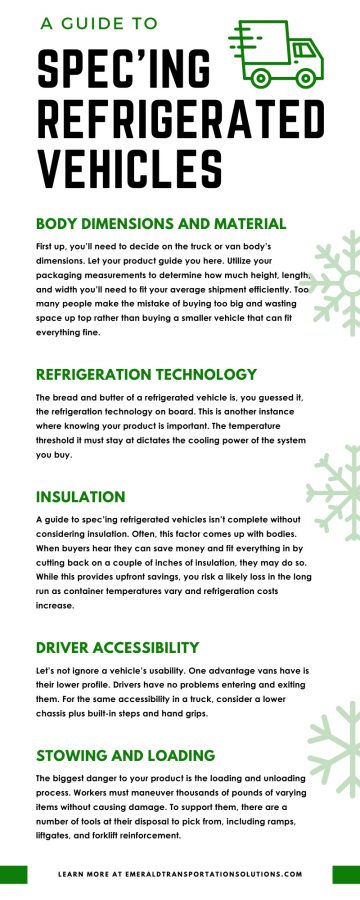 A Guide To Spec’ing Refrigerated Vehicles